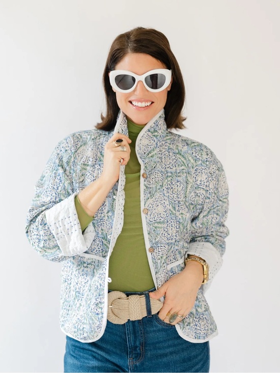 Eleanor James Jackets & Blazers - Eleanor James NWT Quilted Birdie Floral-Print Jacket Button Closure XS Small